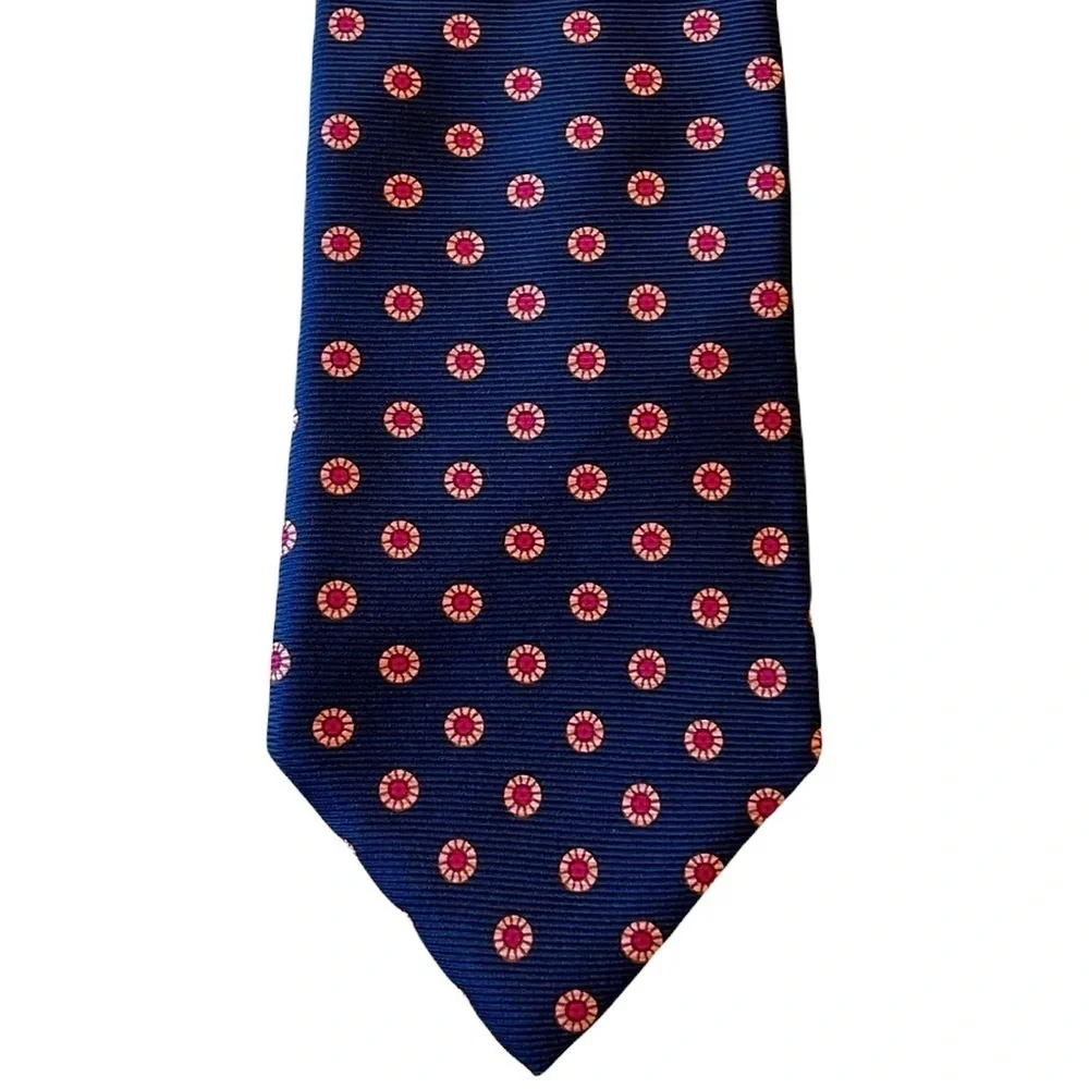 Brooks Brothers Patterned Silk Tie Navy
